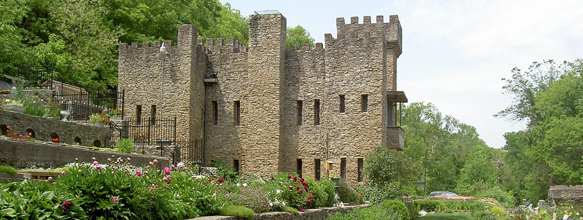 Loveland Castle with greenery