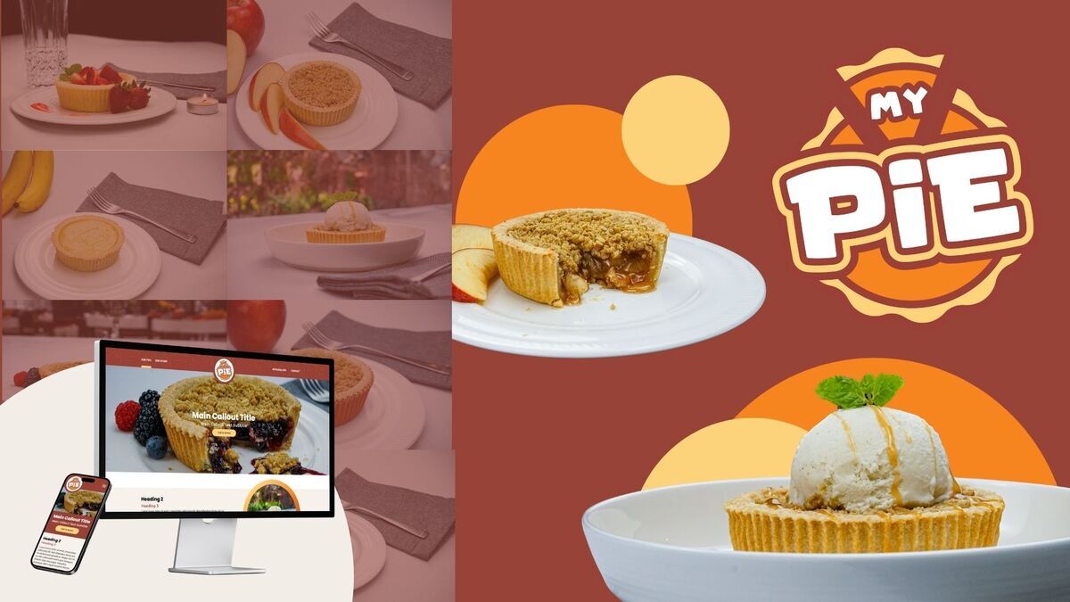 My Pie logo and website with mini pies