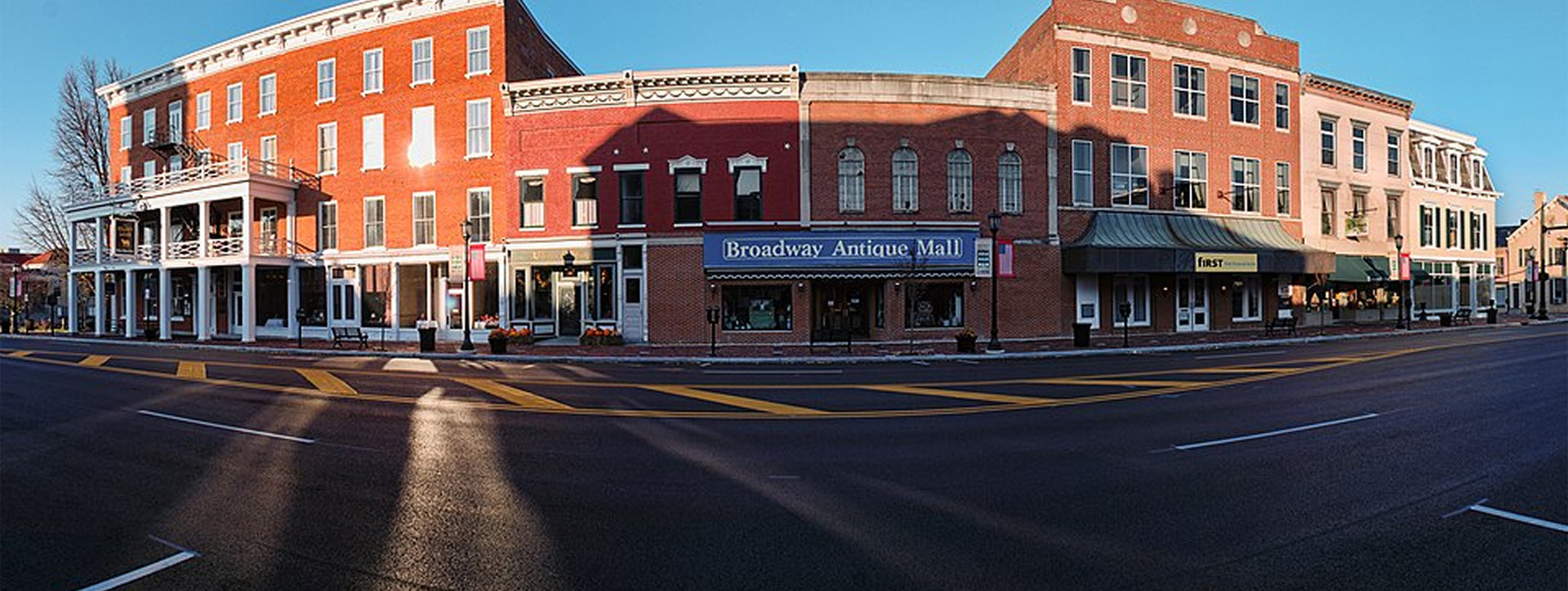 Street view of buildings