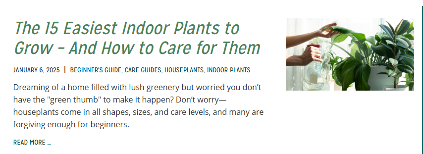 Knollwood Garden Center blog entry