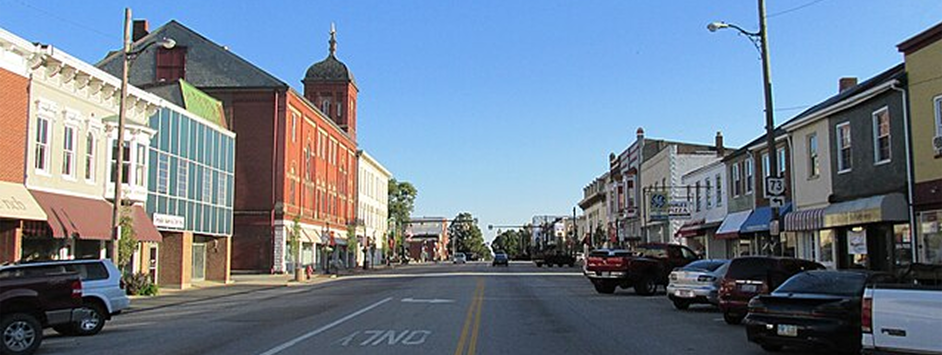 Street view of town